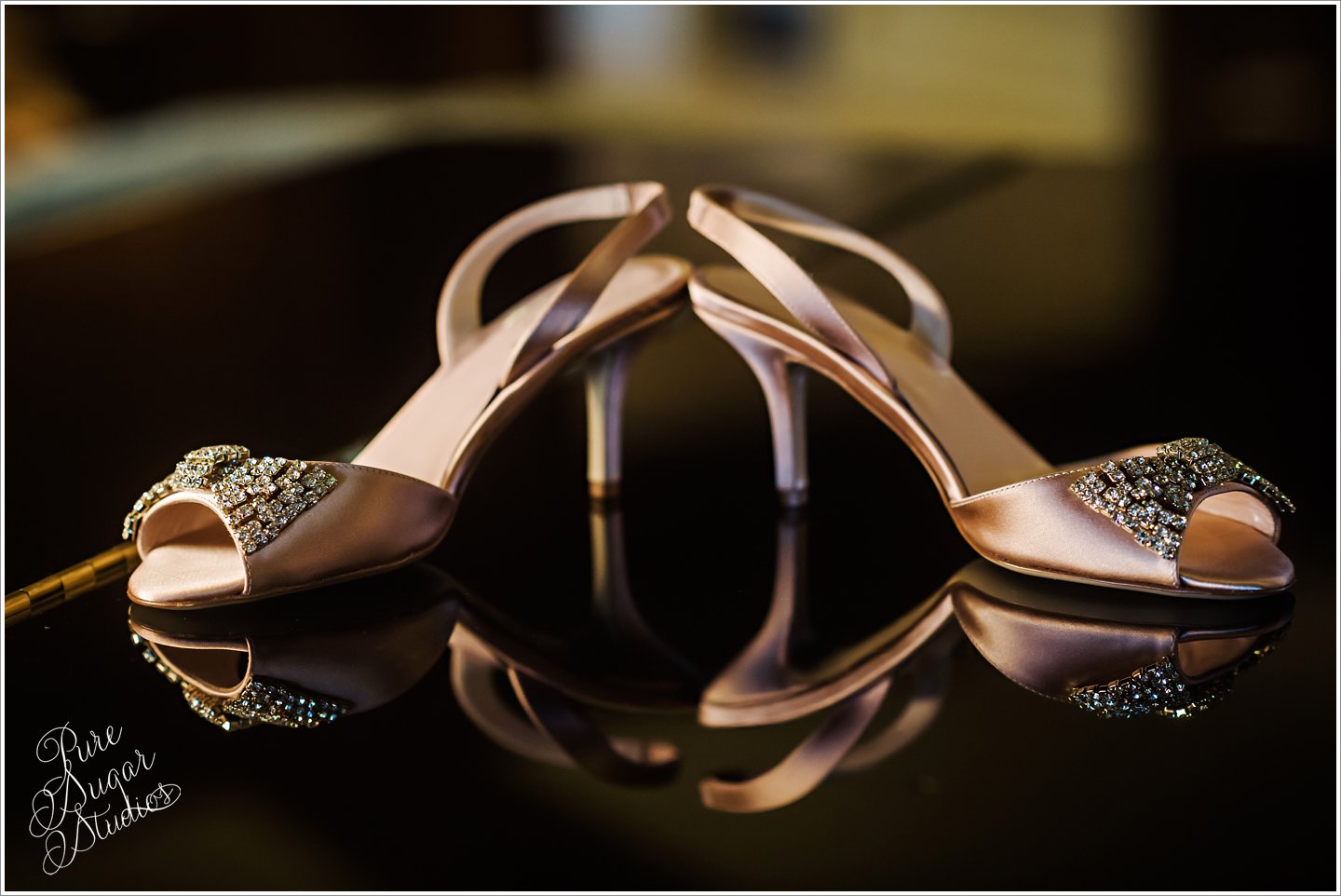 Blush Kate Spade shoes at Timuquana Country Club Wedding on their piano