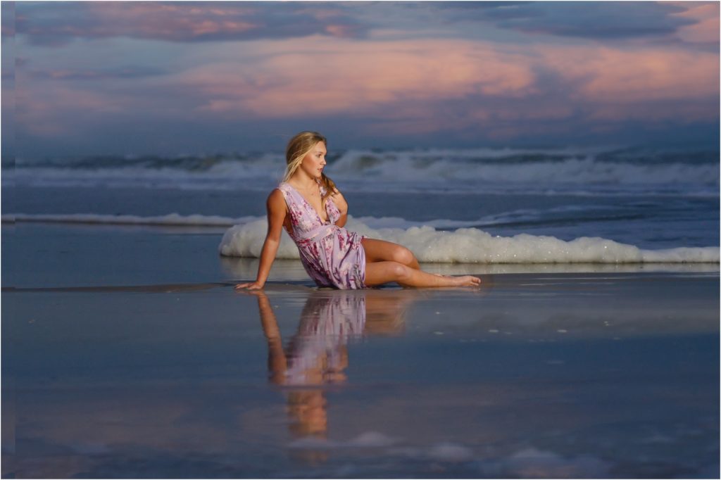 Winter senior photos in Ponte Vedra beach, Florida