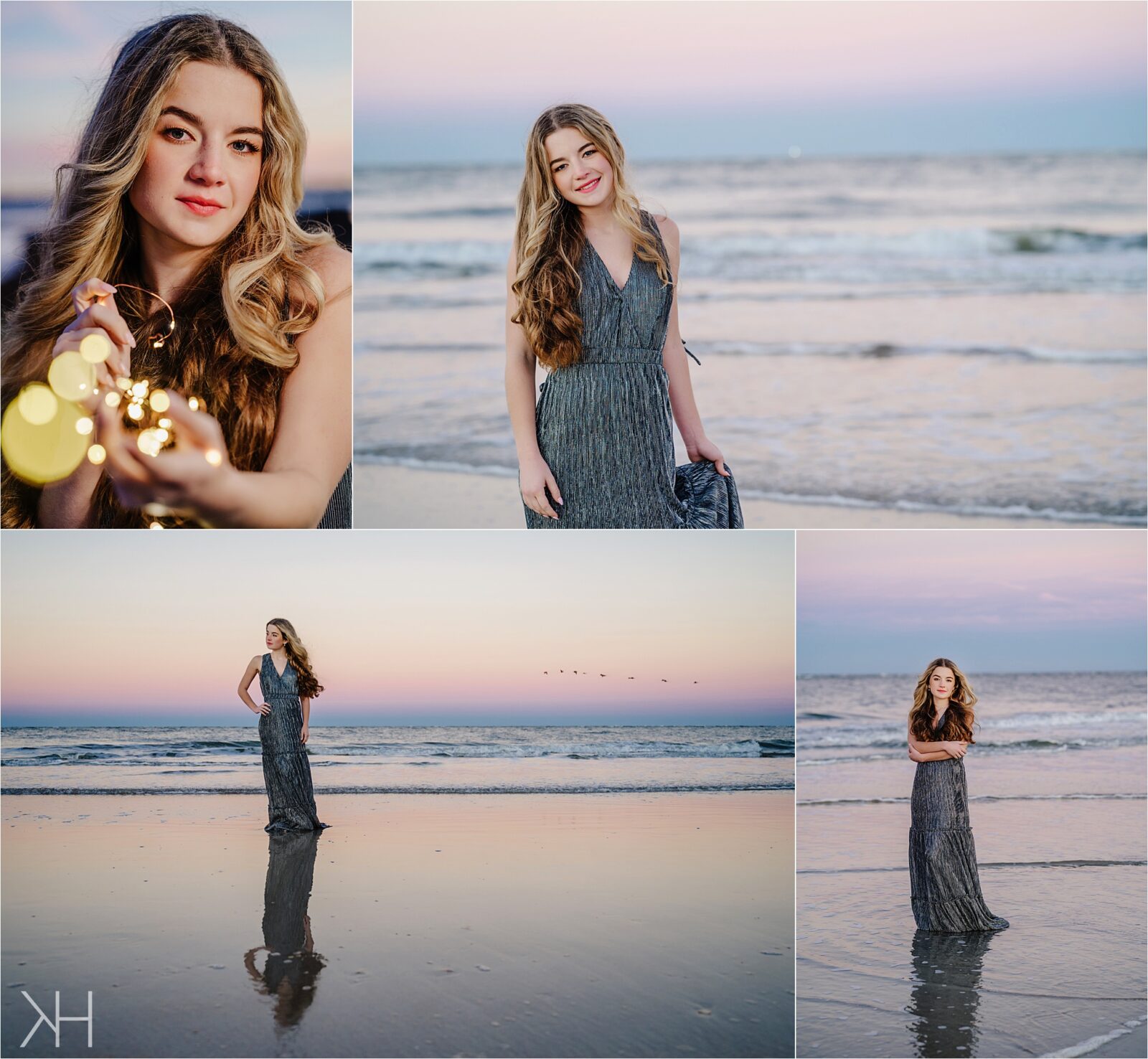 Girls senior session in St. Augustine Florida by the ocean