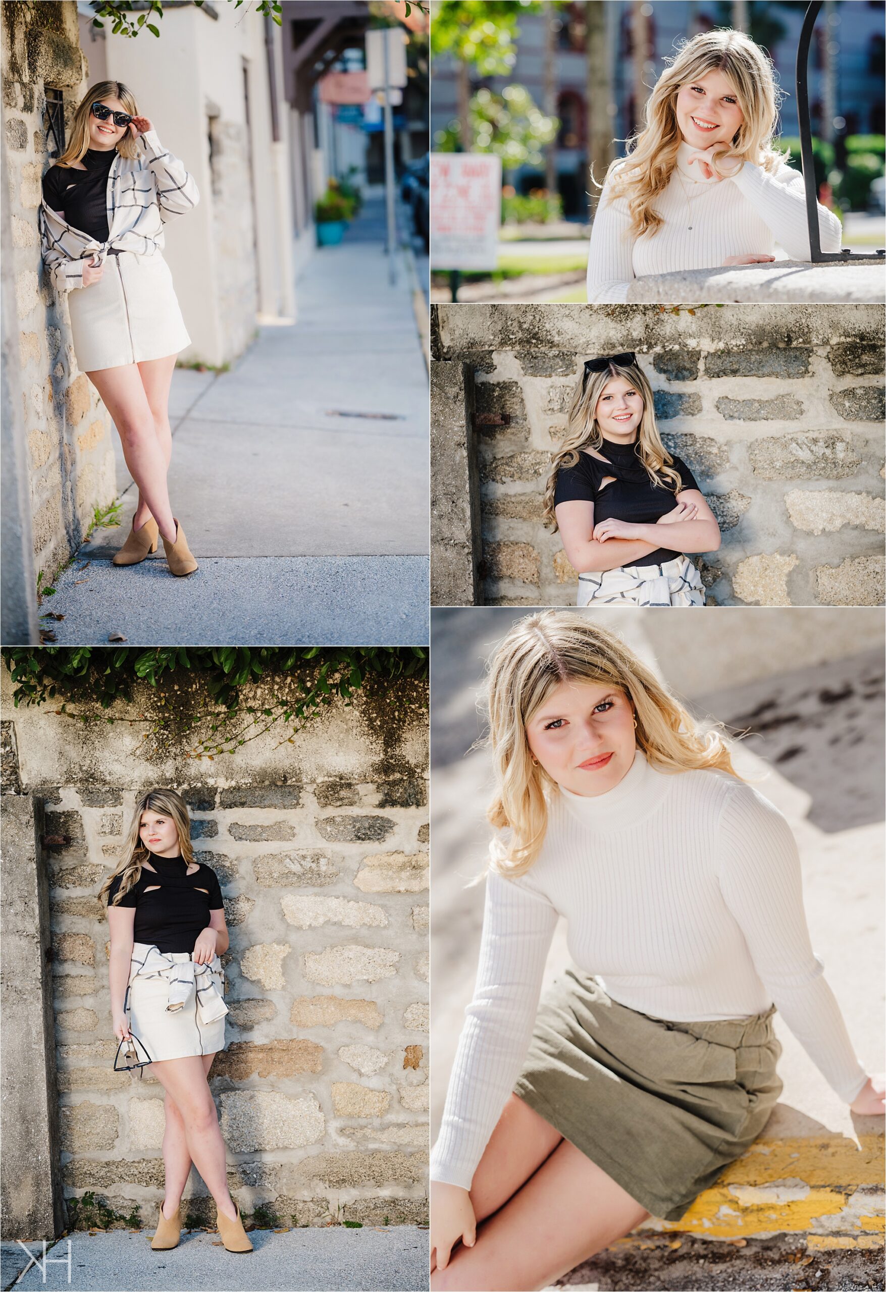 Fall Senior pictures in downtown St. Augustine