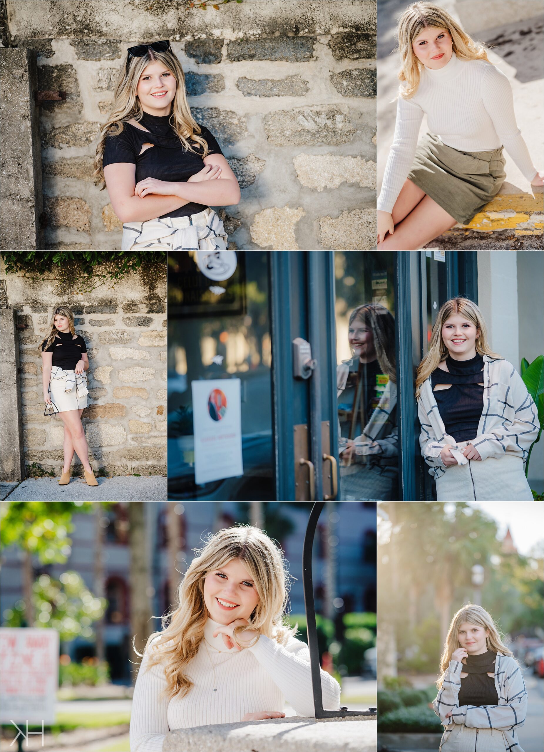 Fall Senior pictures in downtown St. Augustine