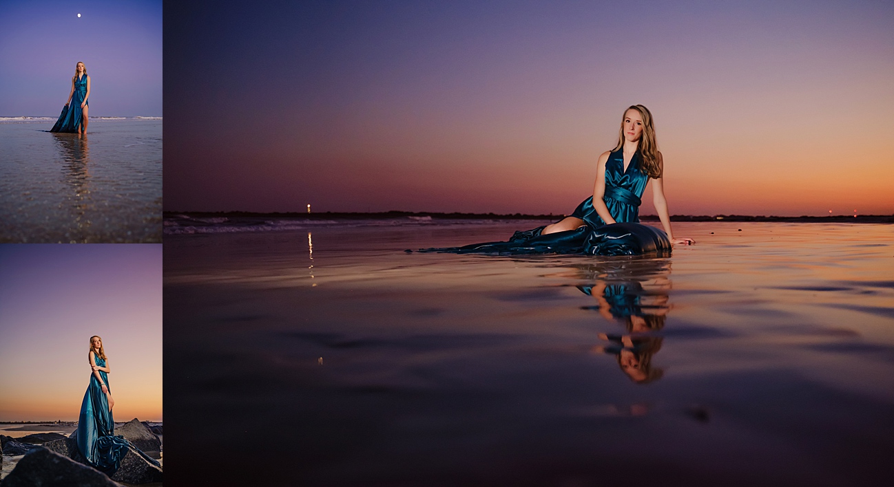 High school senior during fall photo session in St. Augustine